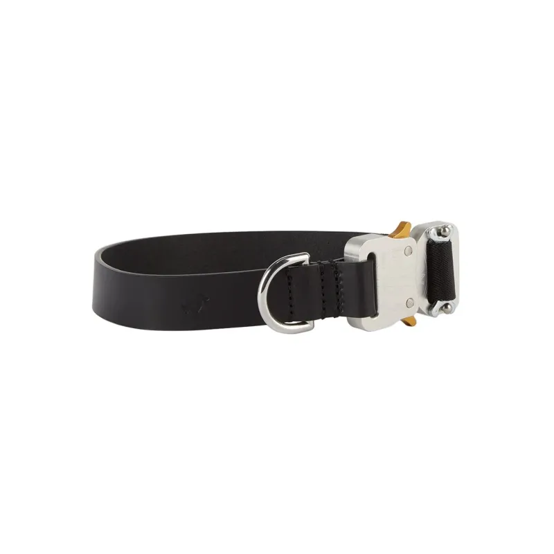 1017 ALYX 9SM Front Pattern Embossed Leather Belts Unisex Black-1