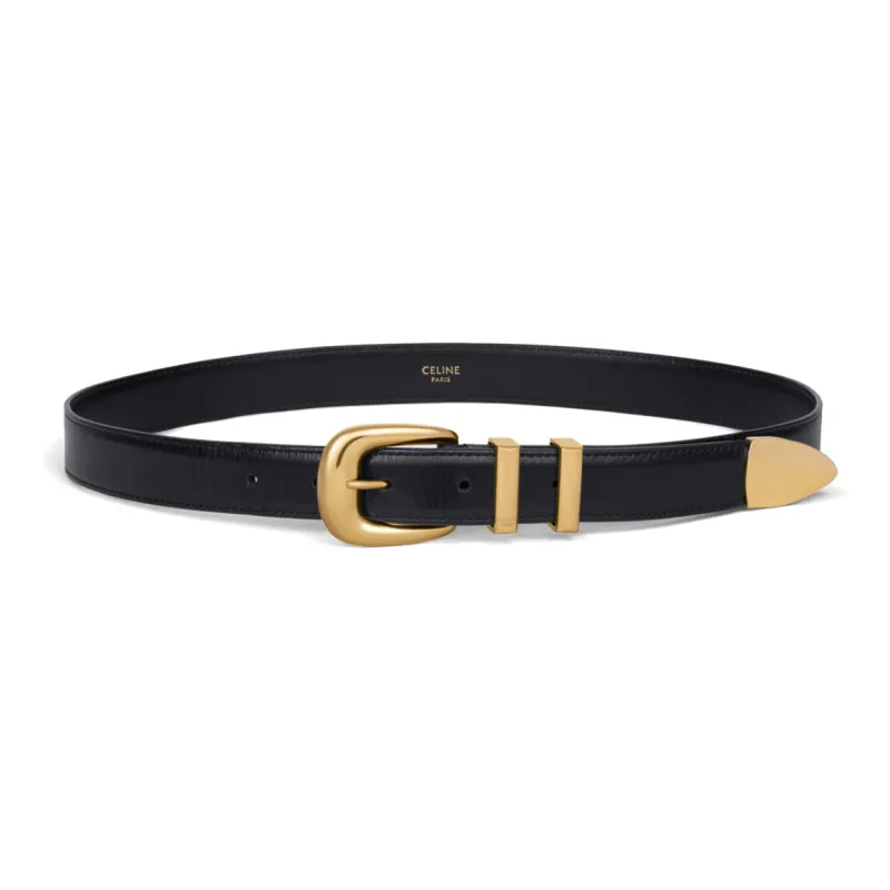 ベルト Celine Western Leather Belt CELINE Medium Western Belt - POIZON