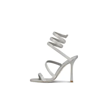 RENE CAOVILLA One Strap Sandals 10.4cm Women's Silver