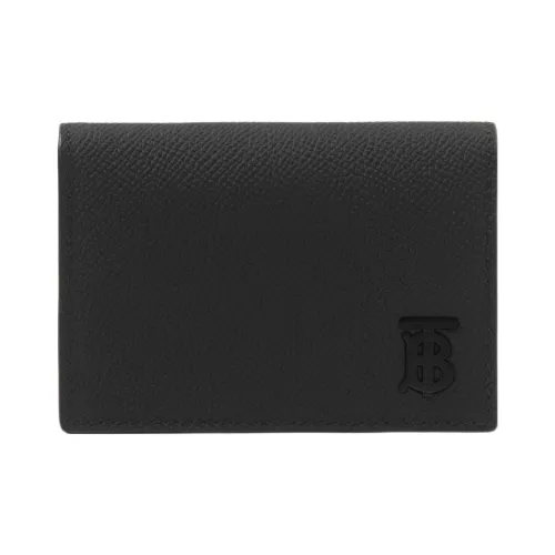 Burberry Calfskin Foldable Card Holder Men's Black