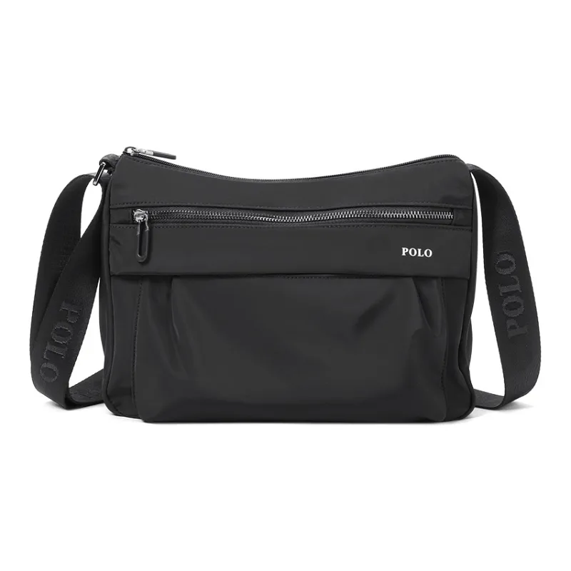 POLO Fabric Shoulder Bag Men's Black-1