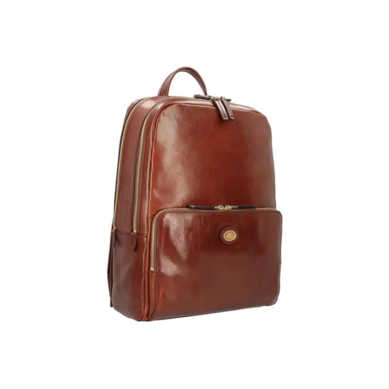 THE BRIDGE Leather Backpack Men's Brown-1
