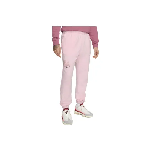 Nike Knitted Sweatpants Men Pink