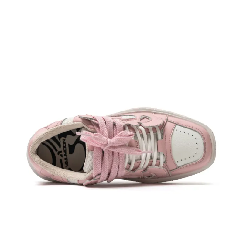 VAILMOON Lucky Charm Collection Stylish Skateboarding Shoes Unisex Pink-3