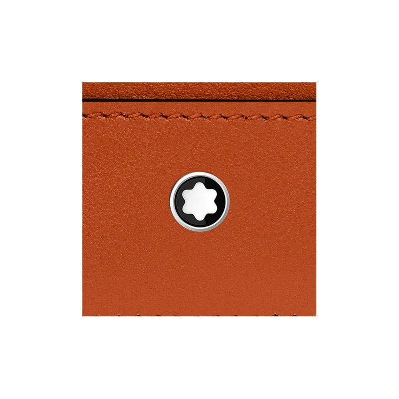MONTBLANC Cow Leather Card Holder Men's Vibrant Orange-3