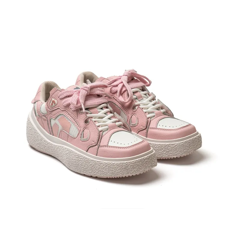 VAILMOON Lucky Charm Collection Stylish Skateboarding Shoes Unisex Pink-2