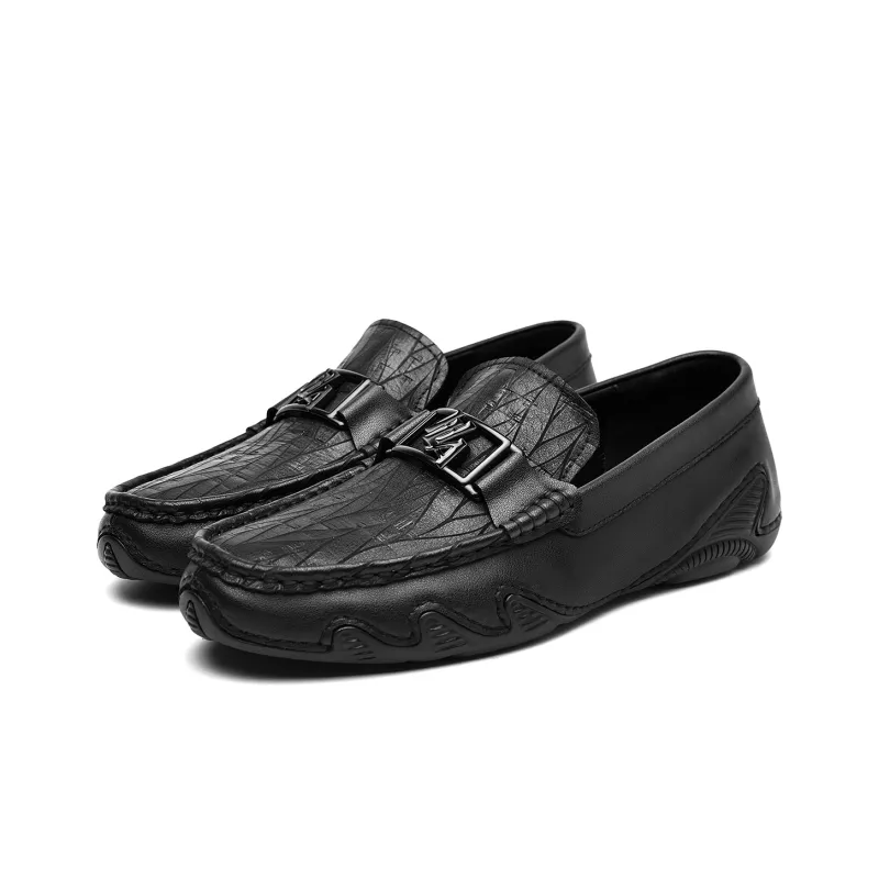 HLA Men's Casual Shoes Men Low Top Black-2