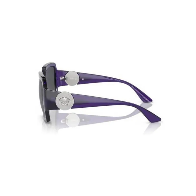 VERSACE Plate Frame Irregular Shape Sunglasses Women's Purple-2