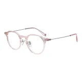 07BQ Transparent Pink Frame with Silver Legs