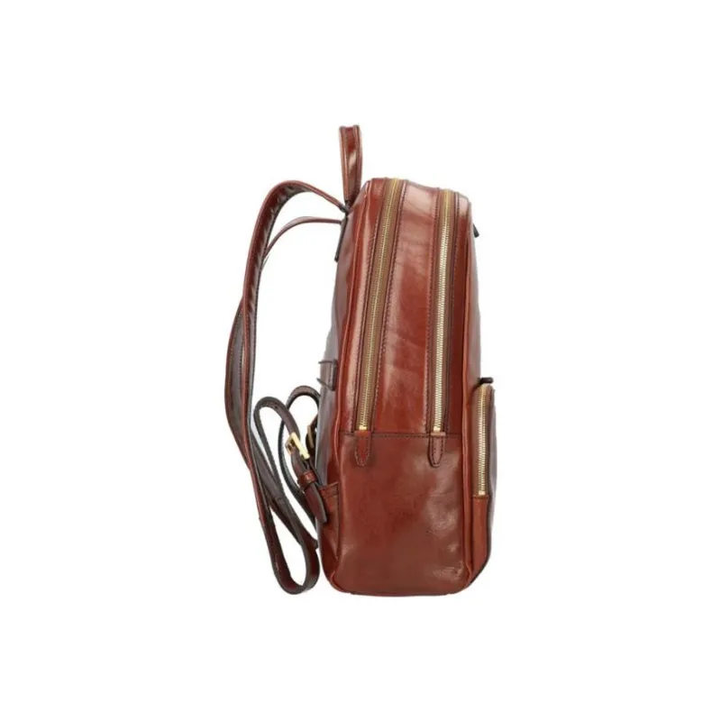 THE BRIDGE Leather Backpack Men's Brown-2