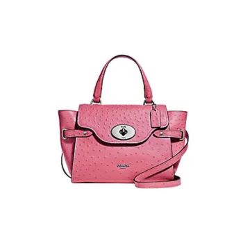 COACH Blake Ostrich Grain Leather Tote Bag Shopping Bag Shoulder Bag Crossbody Bag Handbag Small Size Women's Pink