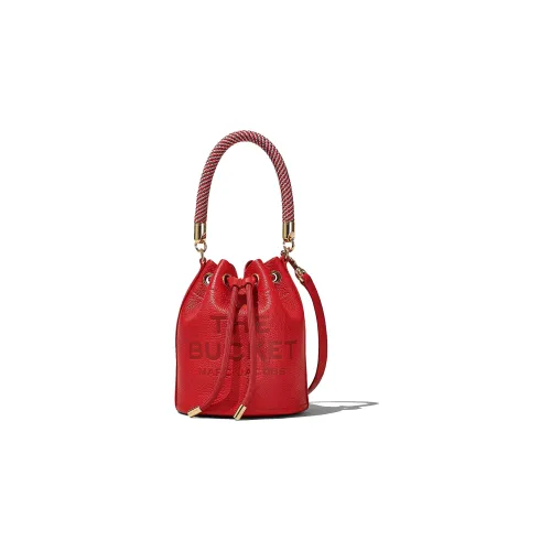 MARC JACOBS Full Grain Leather Bucket Bag, Shoulder Bag, Crossbody Bag, Handbag Women's Red