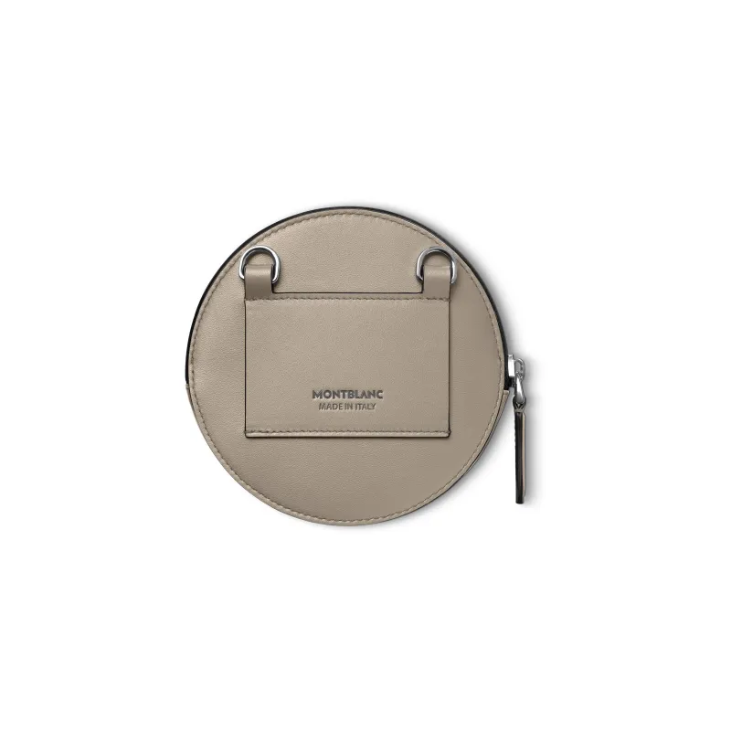 MONTBLANC Full grain Calf Leather Coin Purse Crossbody Clutch Men's Earth Gray-1