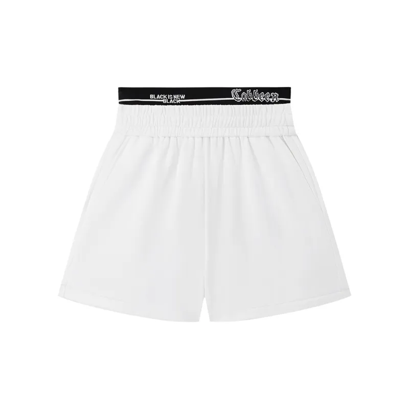 Cabbeen Casual Shorts Women's White-1