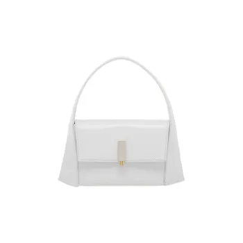 FERRAGAMO Brushed Cow Leather Handbag Shoulder Bag Small Size Women's White