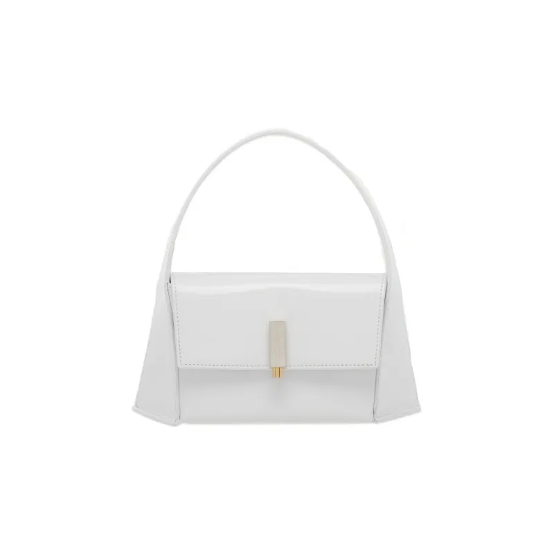 FERRAGAMO Brushed Cow Leather Handbag, Shoulder Bag Trumpets Women's White-0