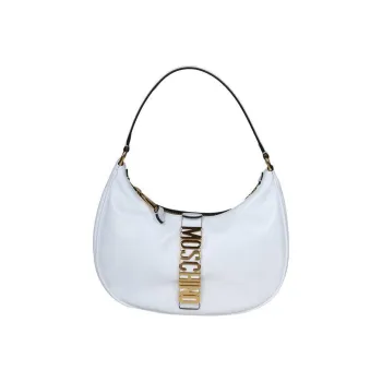 MOSCHINO Cow Leather Shoulder Bag Hobo Bag Handbag Shoulder Bag Women's White