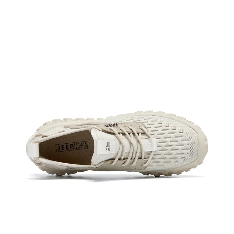JEEP SPIRIT Anti Slip Wear Resistant Low Top Casual Shoes Men's Beige-2