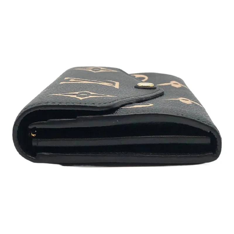 LOUIS VUITTON Sarah Cow Leather Wallet Regular Women's Black/Ecru-3