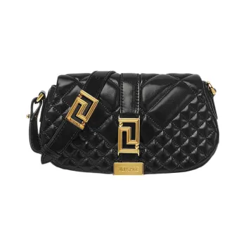 VERSACE Greca Goddess Cow Leather Shoulder Bag, Crossbody Bag Mini Women's Black