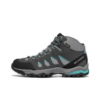 SCARPA Moraine Anti-Slip Wear-Resistant Mid-Top Outdoor Shoes Women's Gray Blue