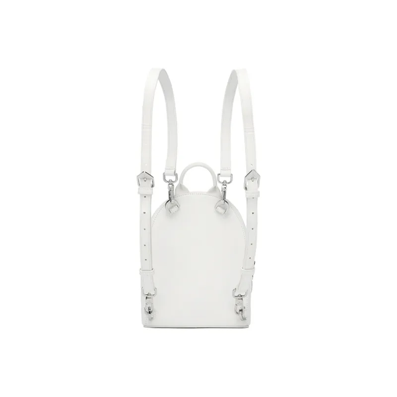 LI NING 1990 Cow Leather Backpack Trumpets Women's Ecru-2