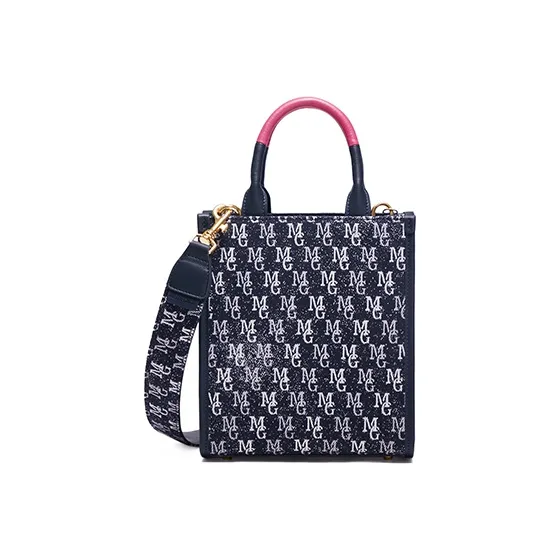 MELLO GOGO Embroidery Black Rose Tote Handbag Women's Midnight Black-9