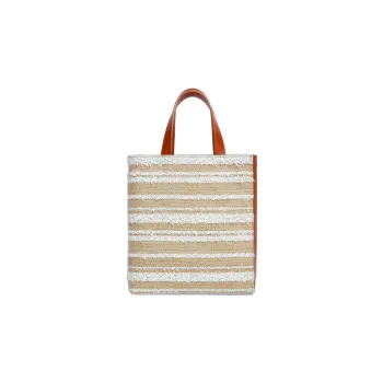 MARNI Calfskin Tote Bag, Shopping Bag, Shoulder Bag, Crossbody Bag, Handbag Mini Women's Brown