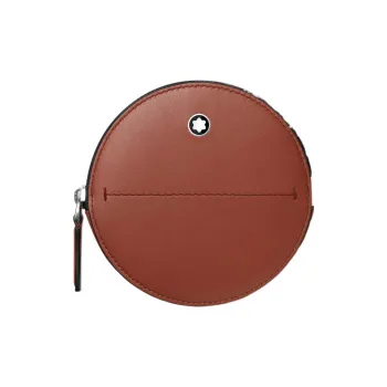 MONTBLANC Cow Leather Coin Purse Clutch Men's Warm Brick Red