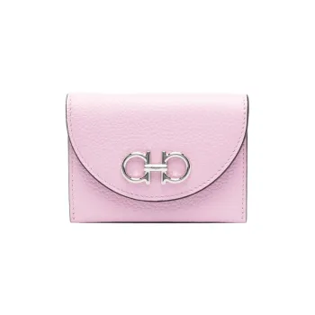 FERRAGAMO Cow Leather Wallet Women's Pink