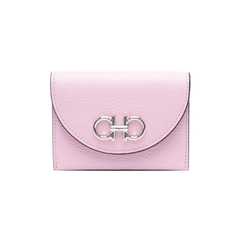 FERRAGAMO Cow Leather Wallet Women's Pink-0