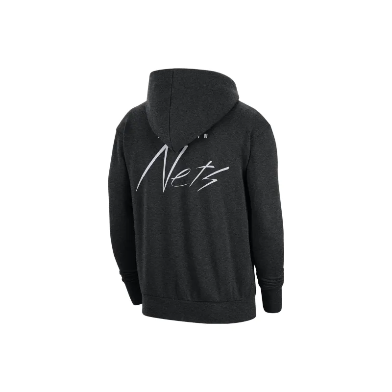 Nike Nba Brooklyn Nets Courtside Fleece Pullover Loose Fit Hoodie-1