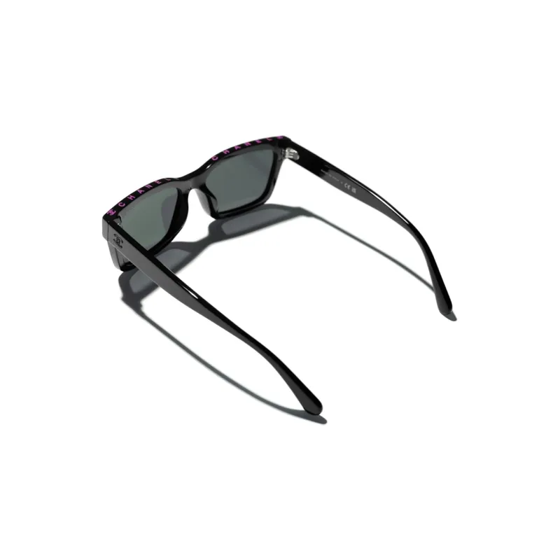 CHANEL Sunglasses Unisex Black-3