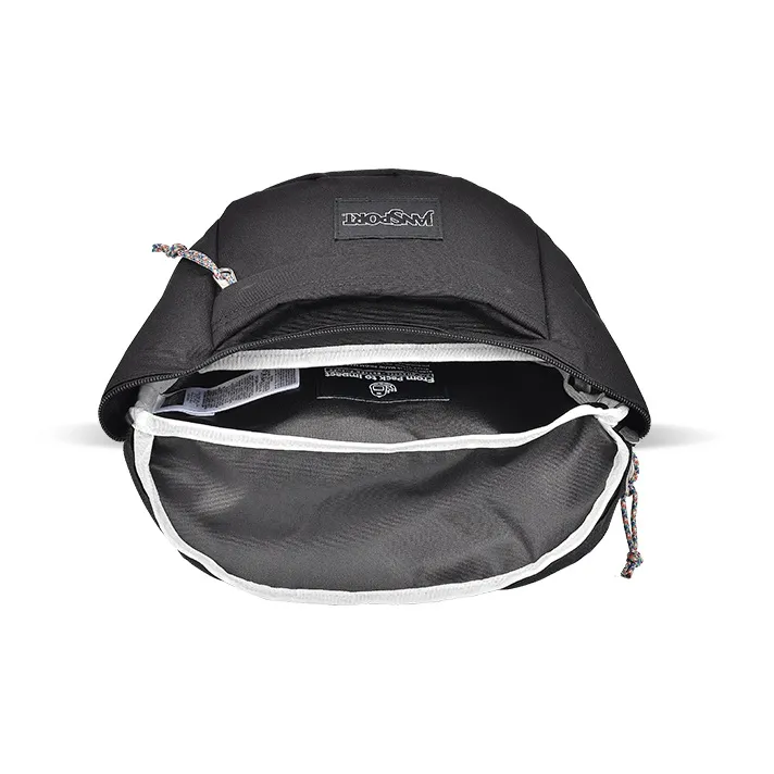 JanSport Fabric Shoulder Bag Crossbody Bag Sling Bag Fanny Pack Large Size Unisex Black-1
