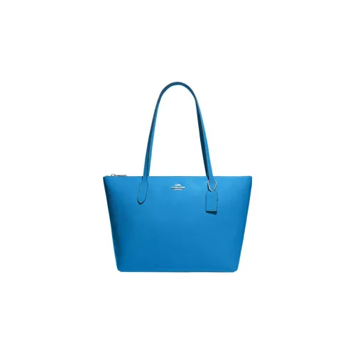 COACH Zip Top Mulberry tote Cross Stitch Plein Mulberry tote Bag Shopping Bag Handbag Shoulder Bag Women's Blue
