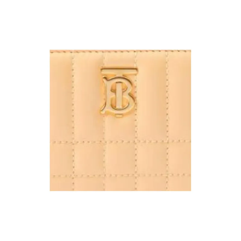 Burberry Lola Bag Lambskin Wallet Women's Beige-4