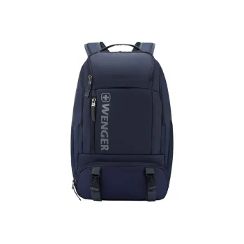 Wenger Polyester Backpack Large Size Unisex Black/Navy Blue