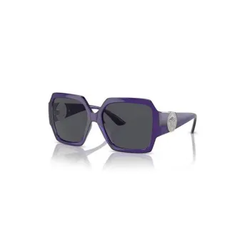 VERSACE Plate Frame Irregular Shape Sunglasses Women's Purple