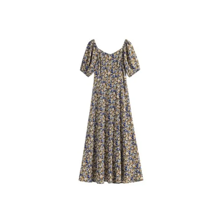 Migu Short Sleeved Dress Women's Multicolor-1