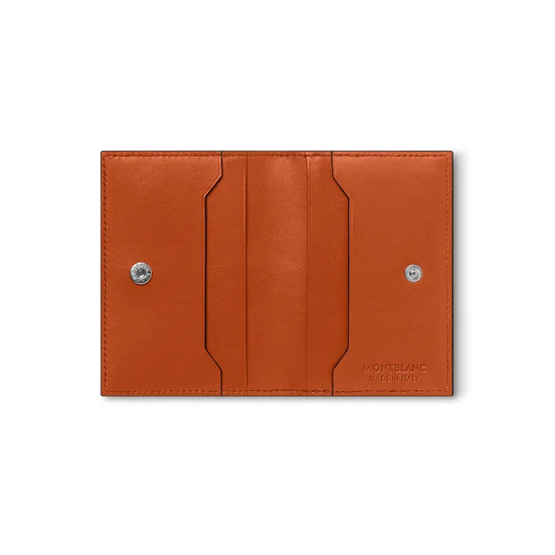 MONTBLANC Cow Leather Card Holder Men's Vibrant Orange-2