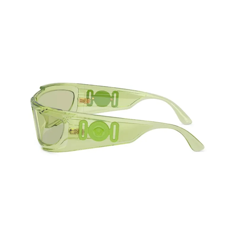 VERSACE Logo-plaque Rectangular-frame Sunglasses-2