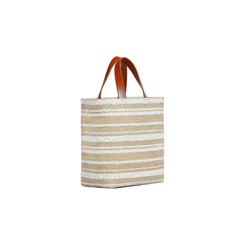 MARNI Calfskin Tote Bag, Shopping Bag, Shoulder Bag, Crossbody Bag, Handbag Mini Women's Brown-1
