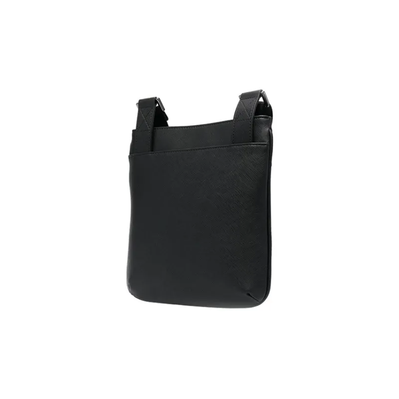 EMPORIO ARMANI Polyurethane Messenger Bag, Shoulder Bag, Crossbody Bag Trumpets Men's Black-2