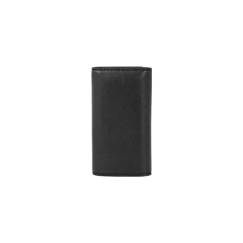 COACH Key Case Leather Key Pouch Men's Black-3