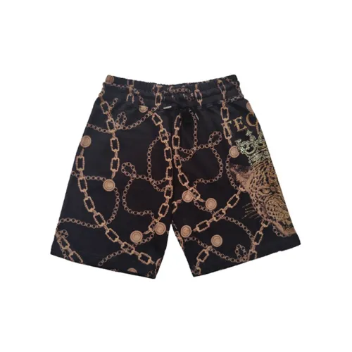 TCH Casual Shorts Unisex Black Base With Gold Logo