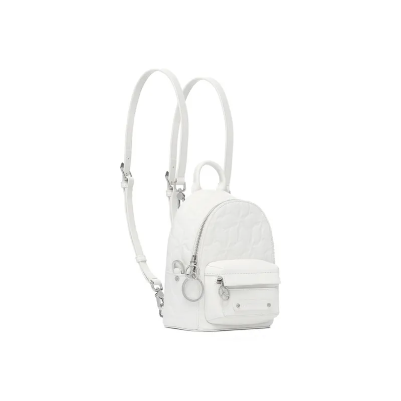 LI NING 1990 Cow Leather Backpack Trumpets Women's Ecru-1