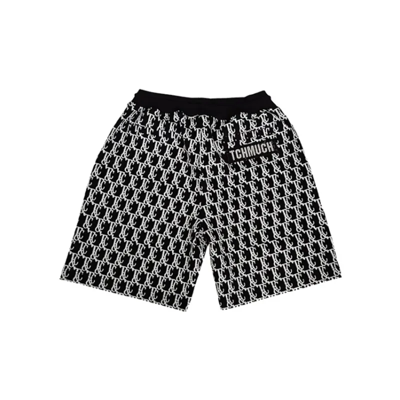 TCH Casual Shorts Unisex Black With White Logo-1