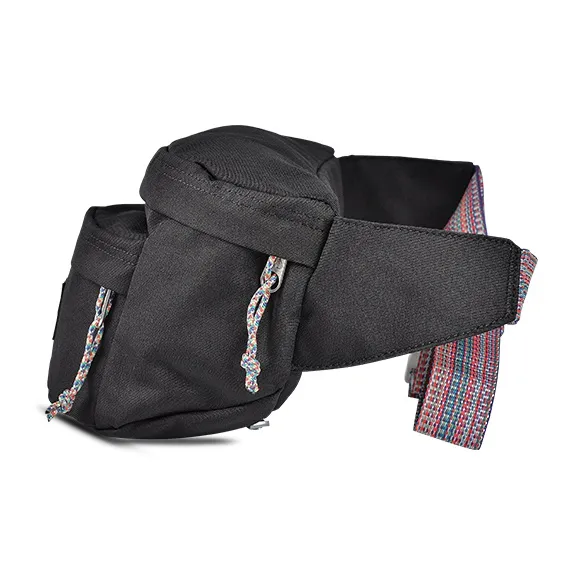 JanSport Fabric Shoulder Bag Crossbody Bag Sling Bag Fanny Pack Large Size Unisex Black-2