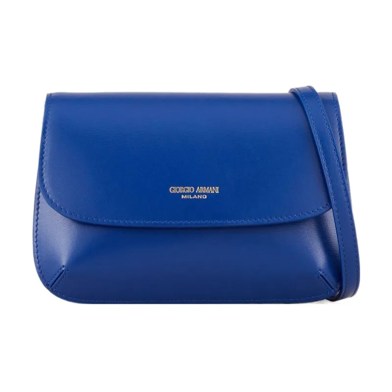 GIORGIO ARMANI Leather Shoulder Bag Crossbody Bag Mini Women's Electric Blue-0