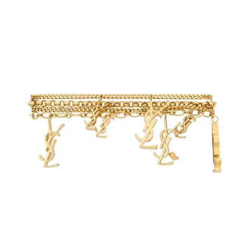 SAINT LAURENT Cassandre Logo-charm Bracelet